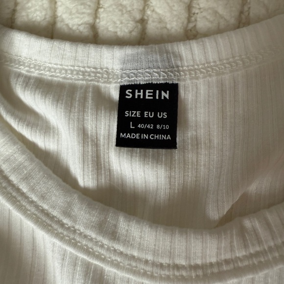 SHEIN White Babydoll Dress with Bishop Sleeves - Picture 7 of 8